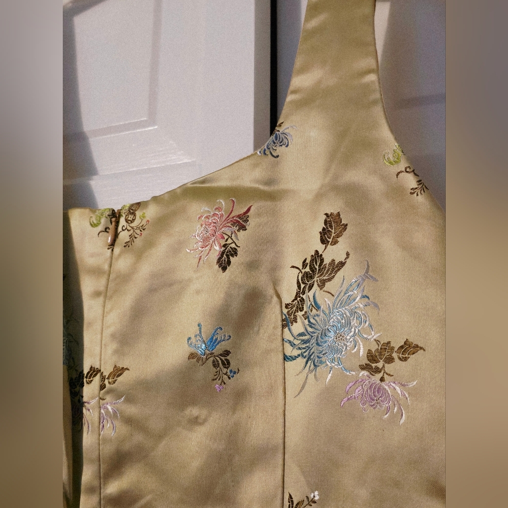 Vintage 90s Silk Geary Roark Kamisato Dress Gantos Designer Party Cocktail